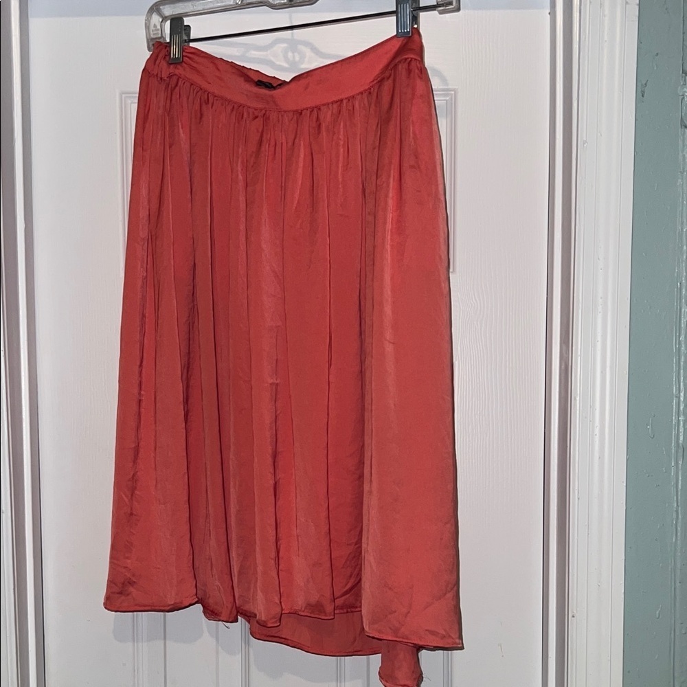 Zara Asymmetrical Coral Skirt